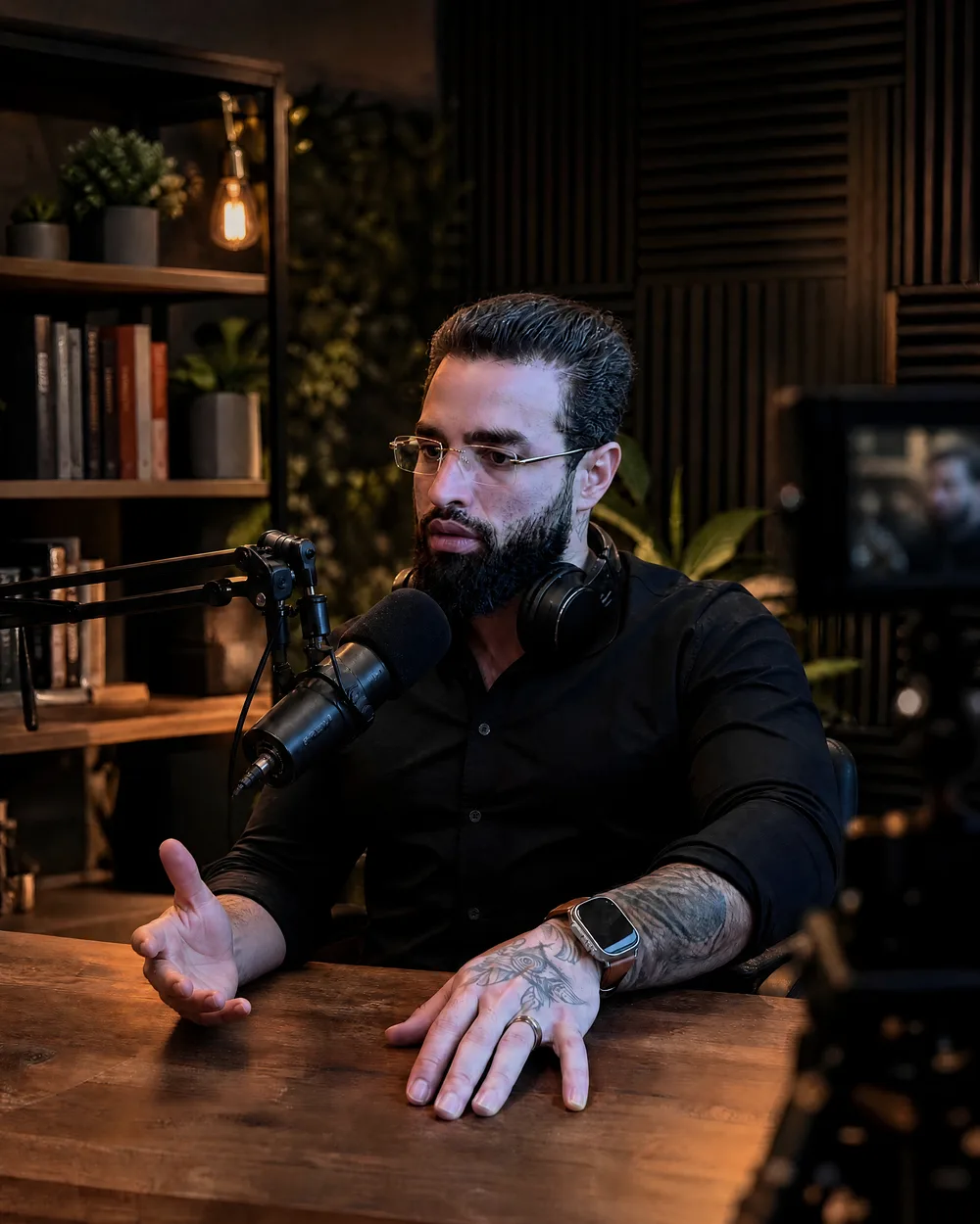 Cristhyan Kohlhase gravando uma conversa sobre IA em produção